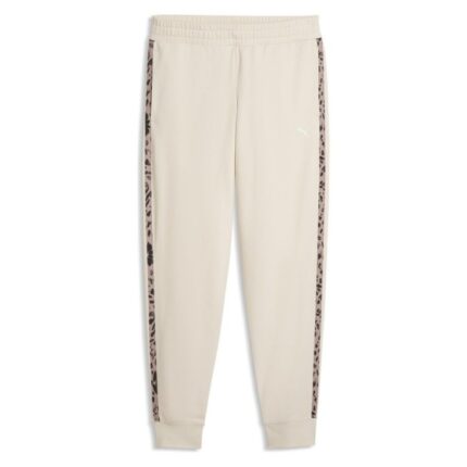 Puma Ess Graphic Animal Comfort Pants TR cl Γυναικείο Παντελόνι Μπεζ / Λεοπάρ