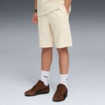 Puma Ess No.1 Logo Shorts Παιδική Βερμούδα Εκρού