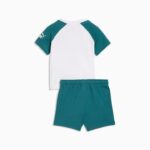 Puma Minicats Super Tee and Shorts Set Infant Βρεφικό Σετ Πετρόλ / Λευκό