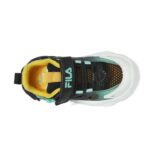 Fila Wave Memory Velcro Unisex Βρεφικά Sneakers Μαύρο / Βεραμάν / Κίτρινο