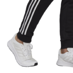 adidas Essentials French Terry Tapered Cuff 3-Stripes Pants Ανδρικό Παντελόνι Μαύρο