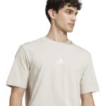 adidas Essentials Small Logo Single Jersey Tee Ανδρικό Κοντομάνικο Μπεζ