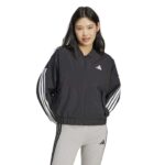 adidas Essentials 3-Stripes Lifestyle Woven Bomber Jacket Γυναικεία Ζακέτα Μαύρη