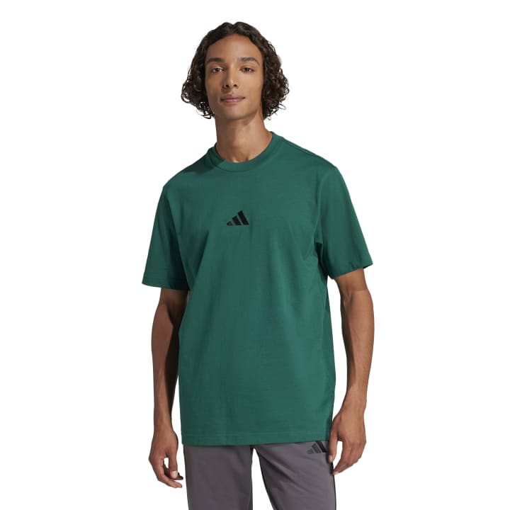adidas Essentials Small Logo Single Jersey Tee Ανδρική Κοντομάνικη Πράσινη