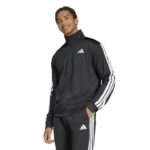adidas Αντρική Καθημερινή Ζακέτα με 3-Ρήγες Μαύρη