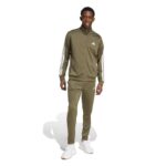 adidas Basic 3-Stripes Tricot Dayready Track Suit Ανδρικό Σετ Φόρμας Λαδί