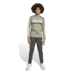 adidas Seasonal Essentials Tiberio 3-Stripes Tricot Track Suit Kids Παιδικό Σετ Λαδί / Γκρι