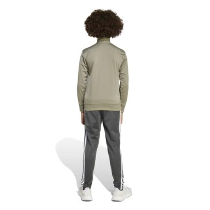 adidas Seasonal Essentials Tiberio 3-Stripes Tricot Track Suit Kids Παιδικό Σετ Λαδί / Γκρι