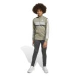adidas Seasonal Essentials Tiberio 3-Stripes Tricot Track Suit Kids Παιδικό Σετ Λαδί / Γκρι