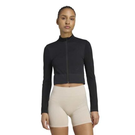 adidas Workout Essentials Full-Zip Knit Jacket Γυναικεία Ζακέτα Μαύρη