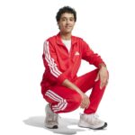adidas Basic 3-Stripes Tricot Dayready Track Suit Ανδρικό Σετ Φόρμας Κόκκινο