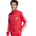 adidas Basic 3-Stripes Tricot Dayready Track Suit Ανδρικό Σετ Φόρμας Κόκκινο