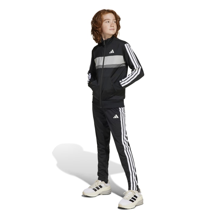 adidas Seasonal Essentials Tiberio 3-Stripes Tricot Track Suit Kids Παιδικό Σετ Φόρμας Μαύρο