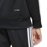 adidas Seasonal Essentials Tiberio 3-Stripes Tricot Track Suit Kids Παιδικό Σετ Φόρμας Μαύρο