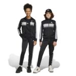 adidas Seasonal Essentials Tiberio 3-Stripes Tricot Track Suit Kids Παιδικό Σετ Φόρμας Μαύρο