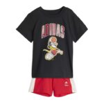 adidas x Disney Mickey Mouse T-Shirt Set Inf Βρεφικό Σετ Μαύρο / Κόκκινο