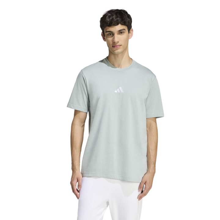 adidas Essentials Small Logo Single Jersey Tee Ανδρικό Κοντομάνικο Πράσινο Μέντας