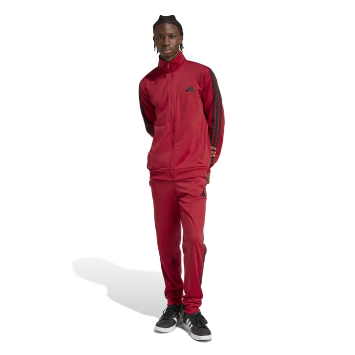 adidas Basic 3-Stripes Tricot Dayready Track Suit Ανδρικό Σετ Φόρμας Κόκκινο