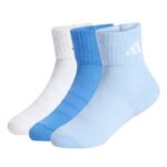 adidas Cushioned Ankle 3-Pack Παιδικές Κάλτσες Λευκές / Σιέλ / Γαλάζιες