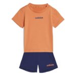 adidas Essentials Tee Set Kids Βρεφικό Σετ Πορτοκαλί / Μπλε