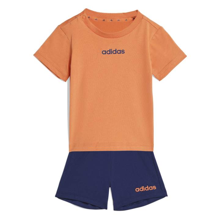 adidas Essentials Tee Set Kids Βρεφικό Σετ Πορτοκαλί / Μπλε