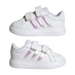 adidas Grand Court 3.0 Inf Βρεφικά Sneakers με Σκρατς Λευκά