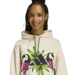 adidas X Farm Rio Hoodie Γυναικείο Φούτερ με Κουκούλα Μπεζ