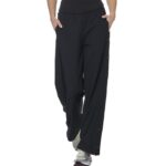 Body Action Wide-Leg Yoga Trousers Black Γυναικείο Παντελόνι Μαύρο