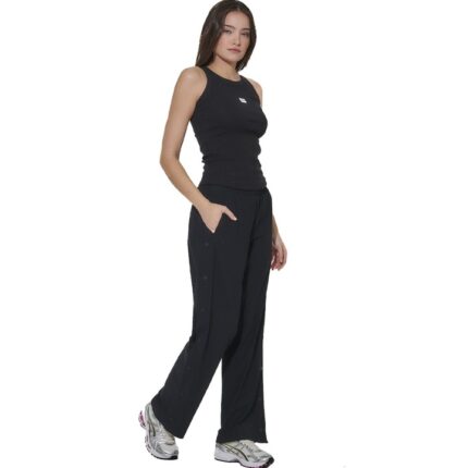 Body Action Wide-Leg Yoga Trousers Black Γυναικείο Παντελόνι Μαύρο