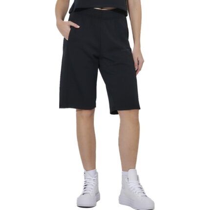 Body Action Wide-Leg Bermuda Shorts Black Γυναικεία Βερμούδα Μαύρη