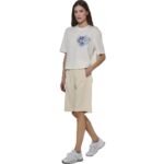 Body Action Wide-Leg Bermuda Shorts Summer Sand Γυναικεία Βερμούδα Εκρού