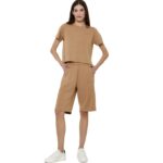 Body Action Wide-Leg Bermuda Shorts Cartouche Brown Γυναικεία Βερμούδα Ταμπά
