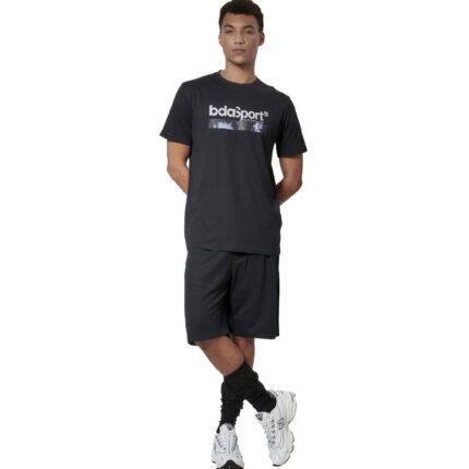 Body Action Essentials French Terry Shorts Black Ανδρική Βερμούδα Μαύρη