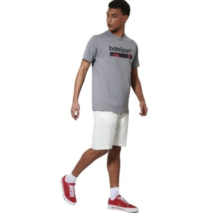 Body Action Essentials French Terry Shorts Star White Ανδρική Βερμούδα Λευκή