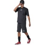 Body Action High Density Logo Terry Shorts Black Ανδρική Βερμούδα Μαύρη