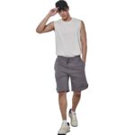Body Action High Density Logo Terry Shorts Steel Grey Ανδρική Βερμούδα Γκρι