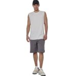 Body Action High Density Logo Terry Shorts Steel Grey Ανδρική Βερμούδα Γκρι