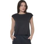 Body Action Modal Cropped Top Γυναικεία Κοντομάνικη Μαύρη