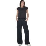 Body Action Modal Cropped Top Γυναικεία Κοντομάνικη Μαύρη
