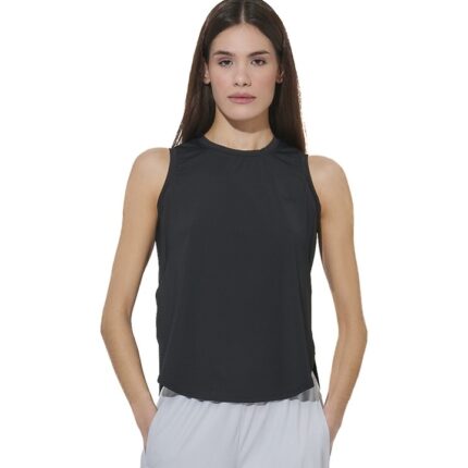 Body Action Loose Breathable Yoga Top Black Γυναικεία Αμάνικη Μπλούζα Μαύρη