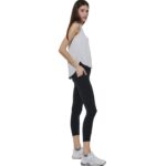 Body Action Loose Breathable Yoga Top Light Grey Γυναικεία Αμάνικη Μπλούζα Ανοιχτό Γκρι