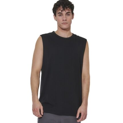 Body Action Modal Sleeveless Tee Black Ανδρική Αμάνικη Μπλόυζα Μαύρη