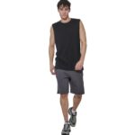 Body Action Modal Sleeveless Tee Black Ανδρική Αμάνικη Μπλόυζα Μαύρη