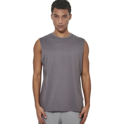 Body Action Modal Sleeveless Tee Steel Grey Ανδρική Αμάνικη Μπλόυζα Γκρι