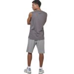Body Action Modal Sleeveless Tee Steel Grey Ανδρική Αμάνικη Μπλόυζα Γκρι