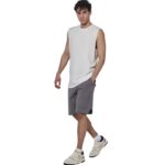 Body Action Modal Sleeveless Tee White Alyssum Ανδρική Αμάνικη Μπλόυζα Λευκή
