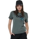 Body Action Logo Γυναικείο T-Shirt Balsam Green Γυναικεία Αμάνικη Μπλούζα Λαδί