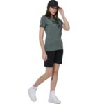 Body Action Logo Γυναικείο T-Shirt Balsam Green Γυναικεία Αμάνικη Μπλούζα Λαδί