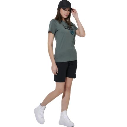 Body Action Logo Γυναικείο T-Shirt Balsam Green Γυναικεία Αμάνικη Μπλούζα Λαδί
