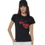 Body Action Slim Fit T-Shirt Black Γυναικεία Κοντομάνικη Μπλόυζα Μαύρη